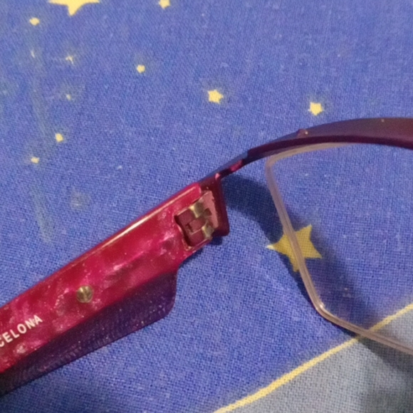 Etnia Barcelona Semi Rimless Frame Prescription Pink Eye Glasses Frame + Case!! - Picture 8 of 14